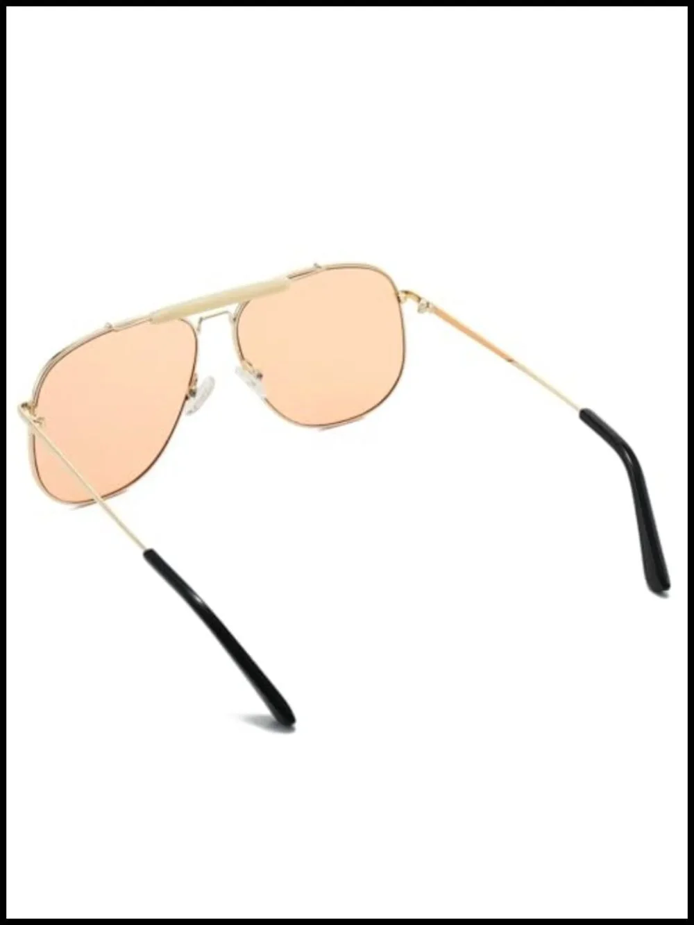 Retro 70s Aviator Sunglasses Square Vintage Metal Frame UV400